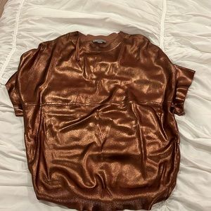 COS bronze metallic shirt